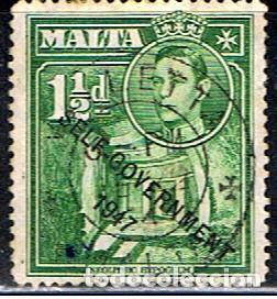 Sellos: MALTA // YVERT 229 // 1953 ... USADO