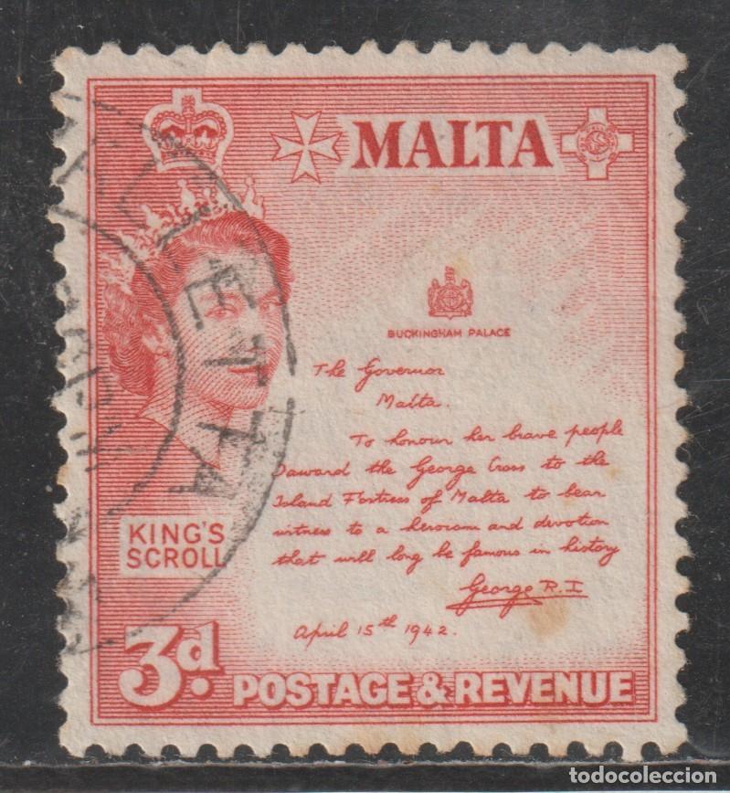 Sellos: MALTA // YVERT 245 // 1956 ... USADO - LIGERA MANCHA