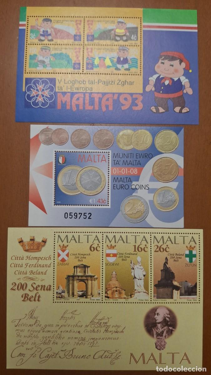 Stamps: HB63 HOJITAS BLOQUE de MALTA en NUEVO ideal para tematicas (leer descripcion)