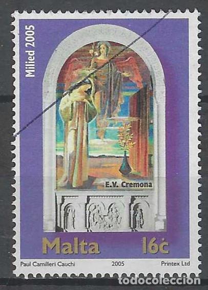Sellos: MALTA 2005 - NAVIDAD, CUADROS DE EMVIN CREMONA - USADO