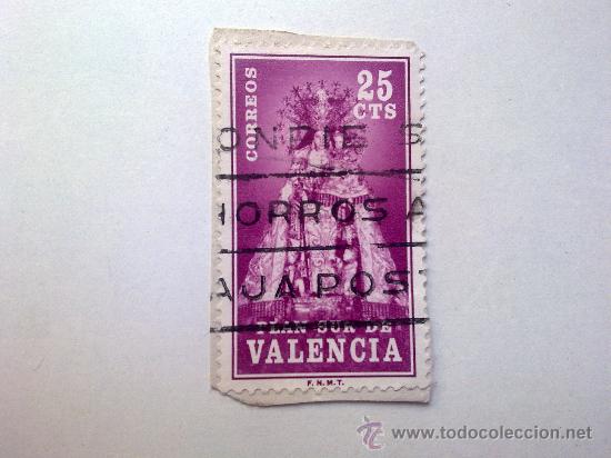 Sellos: SELLO DE 25 CTS-PLAN SUR DE VALENCIA-USADO - Foto 1