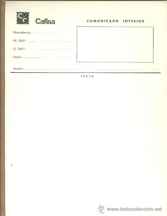 Sellos: Folio CAFISA / Comunicado interior / Caja Filat&eacute;lica de Ahorro - Foto 1