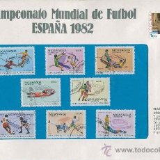 Sellos: SOBRE CON SELLOS MUNDIAL FUTBOL ESPAÑA 1982 - NICARAGUA - SERIE 24