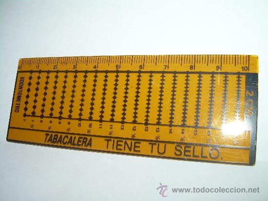 Sellos: MUY ANTIGUO ODONTOMETRO DE CELULOIDE.....TABACALERA. - Foto 2
