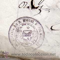 Sellos: Documento notarial Miguel Mu&ntilde;oz Abogado y notario Herv&aacute;s. - Foto 2