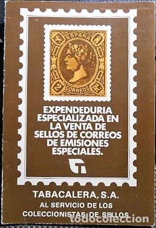 Sellos: PROGRAMA EMISIONES ESPECIALES 1984. CON CALENDARIO. TABACALERA. - Foto 1