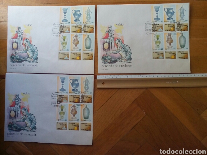 Sellos: LOTE 3 SOBRES PRIMER D&Iacute;A DE CIRCULACI&Oacute;N - Foto 1