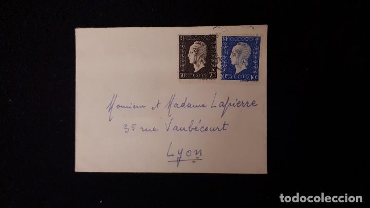 Sellos: CARTA CON LOS 682-687 DIRIGIDA A LYON DESDE MIGNONETTE - Foto 1