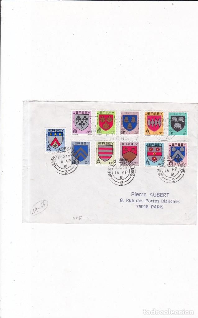Sellos: ABOUT LETTER - JERSEY TO PARIS 1981 - Foto 1