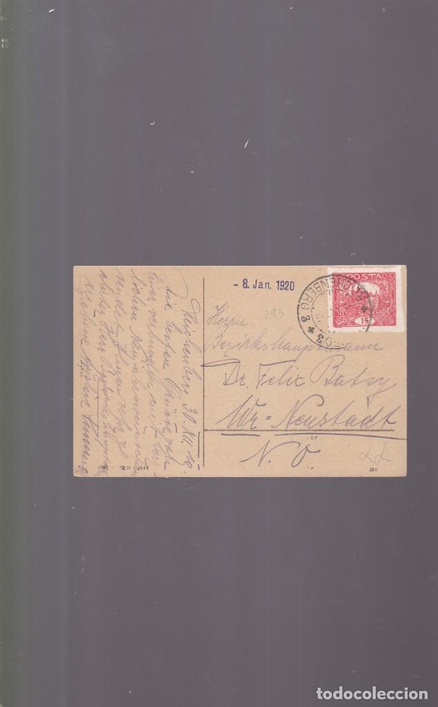 Sellos: POSTCARD - CESKOSLOVENKA 1920 - TARJETA POSTAL - Foto 1