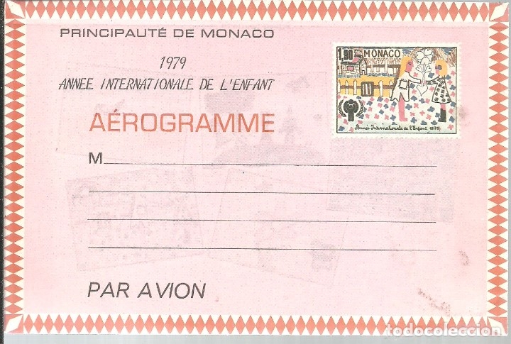 Sellos: AEROGRAMME MONACO 1979 - Foto 1