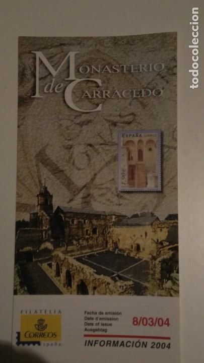 Sellos: HOJA DE EMISI&Oacute;N 2004 - MONASTERIO DE CARRACEDO - EDIFIL 4069. - Foto 1