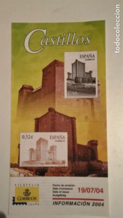 Sellos: HOJA DE EMISI&Oacute;N 2004 - CASTILLOS - EDIFIL 4097 A 4100. - Foto 1