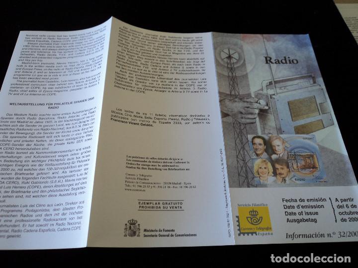 Sellos: INFORMACION FILATELICA DE CORREOS radios 2000 - Foto 1