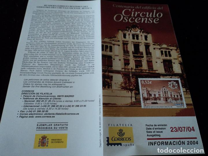 Sellos: INFORMACION FILATELICA DE CORREOS CIRCULO OSCENSE 2004 - Foto 1