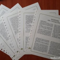 Sellos: HISTORIA POSTAL DE CATALUNYA :NOTICIES DE CATALUNYA - 5 LÁMINAS. Lote 267233954