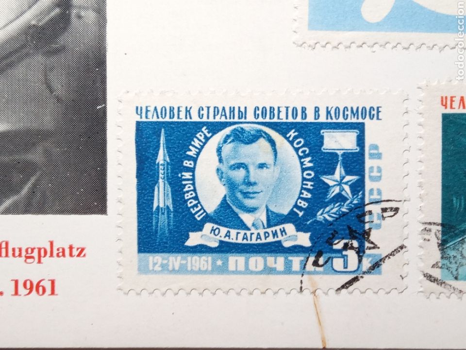 Sellos: Juri Gagarin tarjeta 1961 - Foto 3