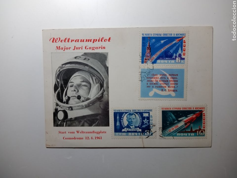 Sellos: Juri Gagarin tarjeta 1961 - Foto 1