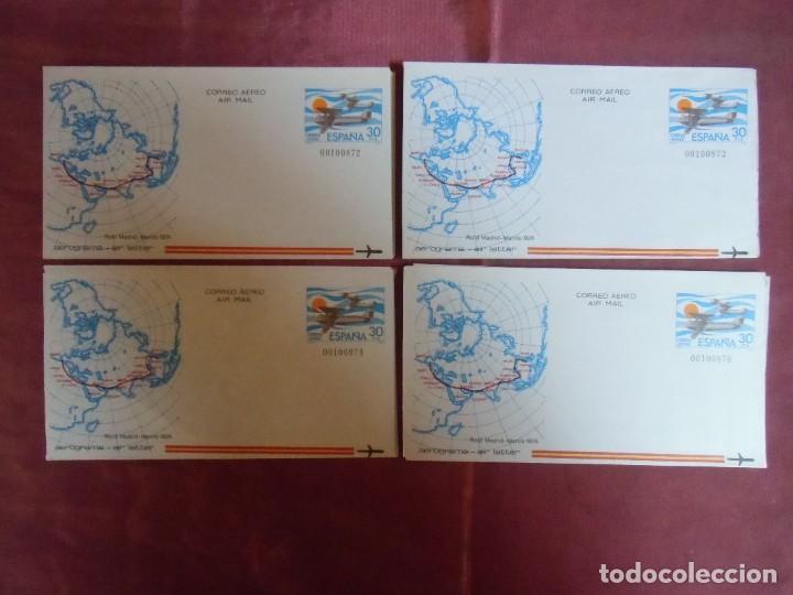 Sellos: AEROGRAMAS.30 PTA 1981.RAID MADRID-MANILA 1926. - Foto 1