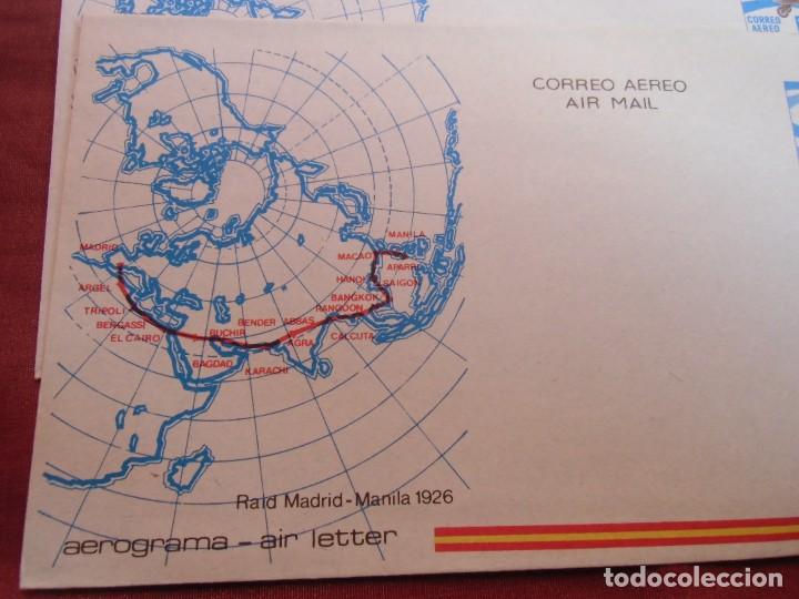 Sellos: AEROGRAMAS.30 PTA 1981.RAID MADRID-MANILA 1926. - Foto 3