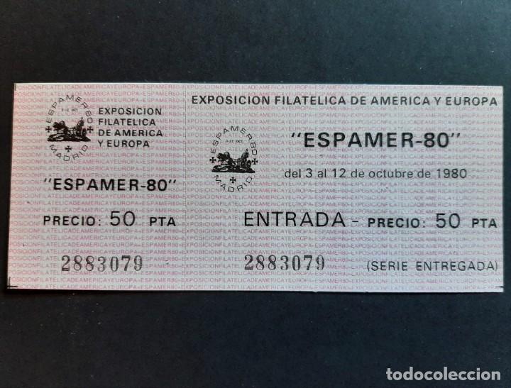 Sellos: ESPAMER 80 - ENTRADA - Foto 1