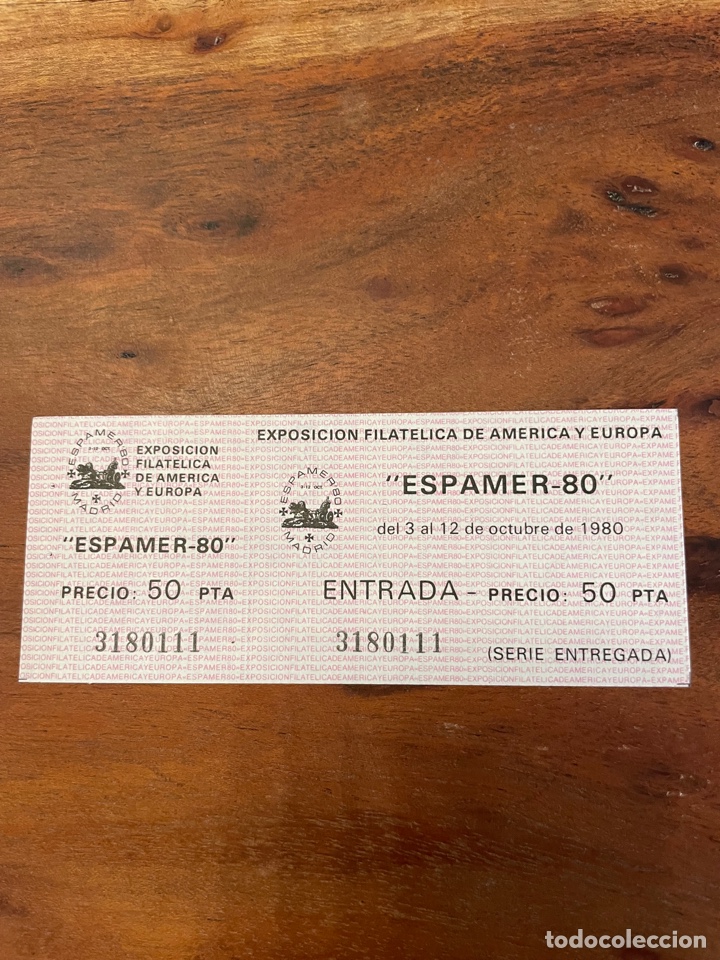 Sellos: Entrada Espamer 1980 - Foto 1