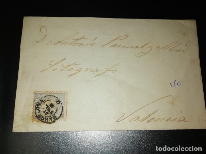 Sellos: Env&iacute;o de Valencia a Barcelona 18?? - Foto 1
