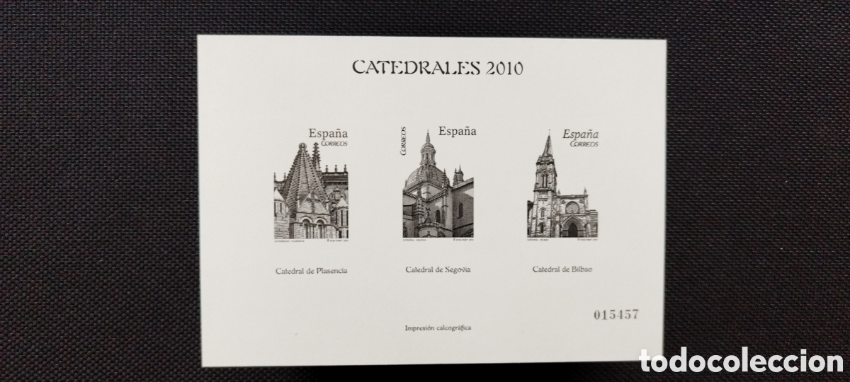 Sellos: PRUEBA CALCOGR&Aacute;FICA CATEDRALES 2010 - Foto 1