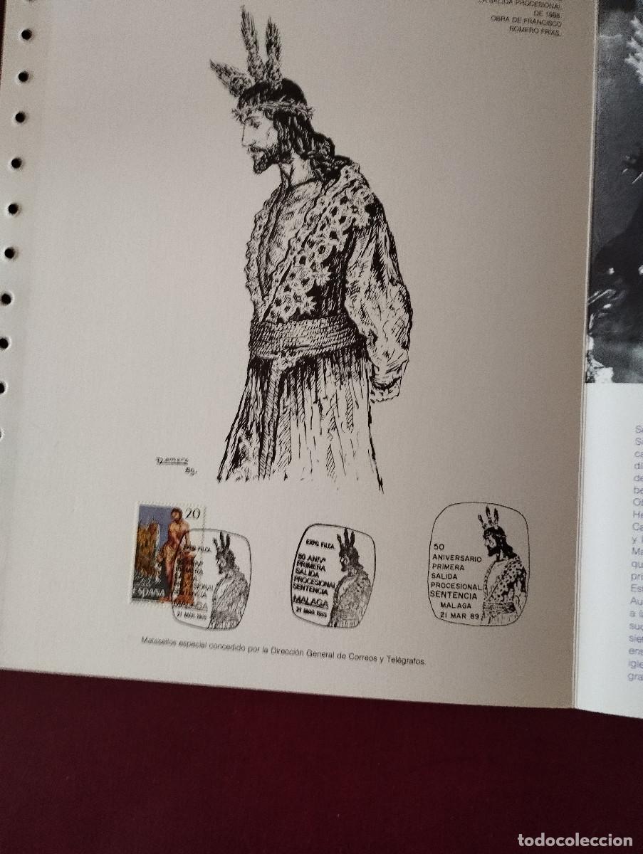 Sellos: 5 documentos filatelicos SAMANA SANTA DE MALAGA - Foto 2
