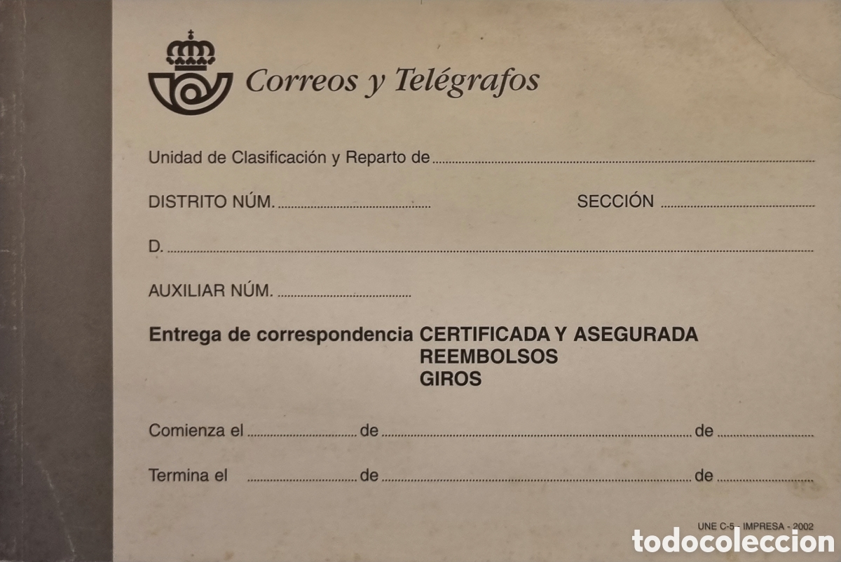 Sellos: Correos Libro de Entrega 2002 - Foto 1