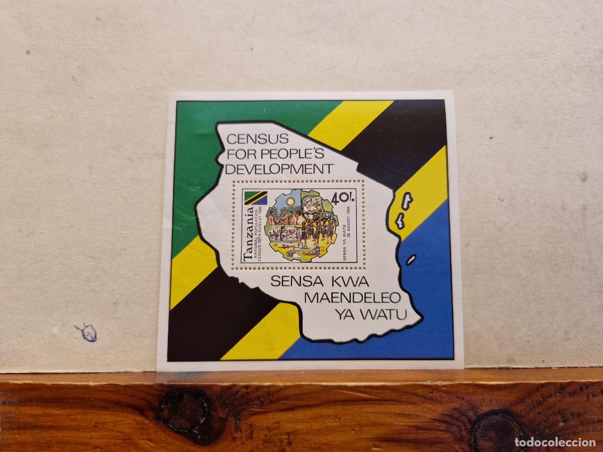Sellos: BONITO SELLO. CENSUS FOR PEOPLES DEVELOPMENT. TAZANIA 1988 - Foto 1