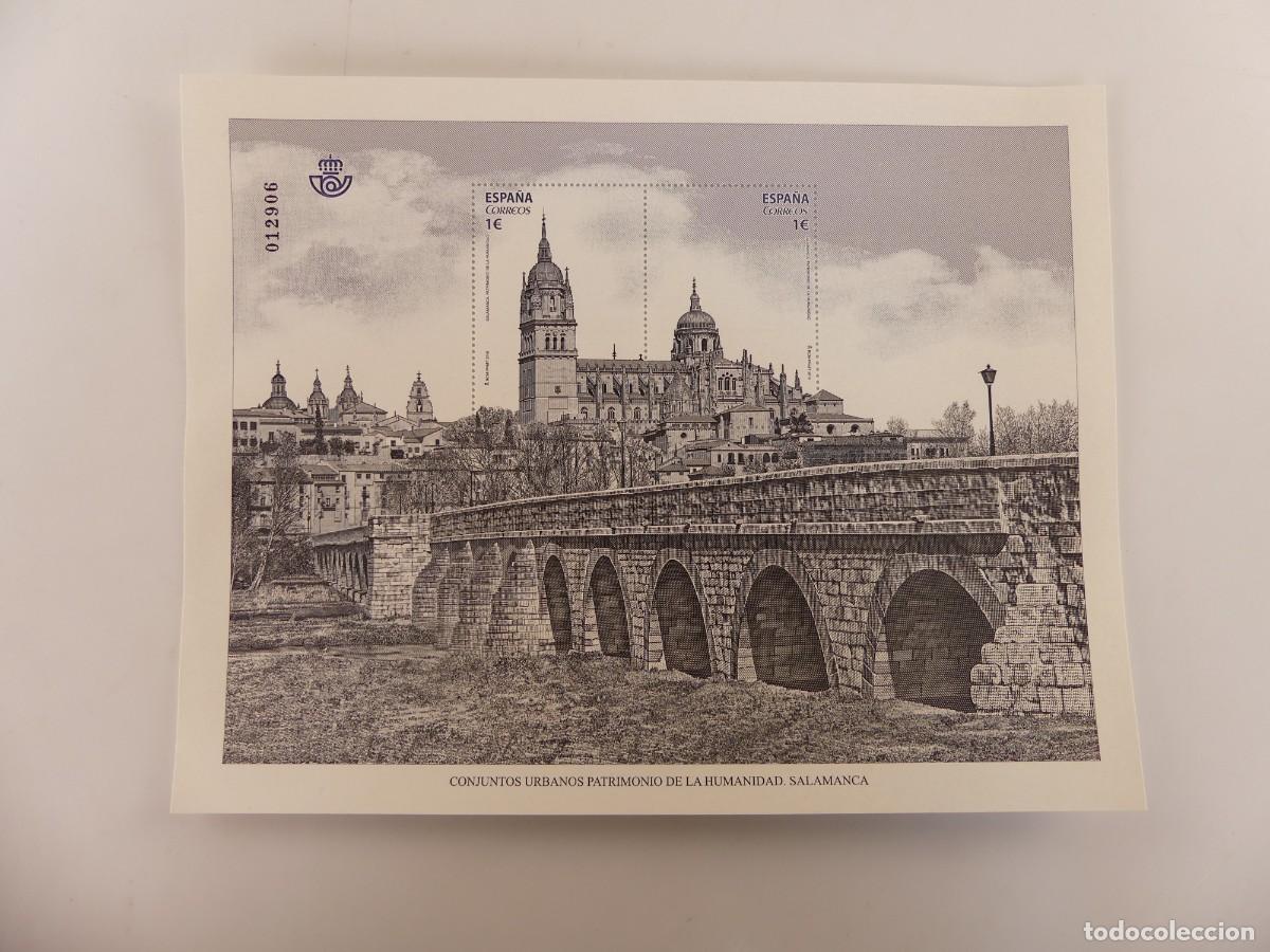 Timbres: HOJA CON 2 SELLOS DE SALAMANCA