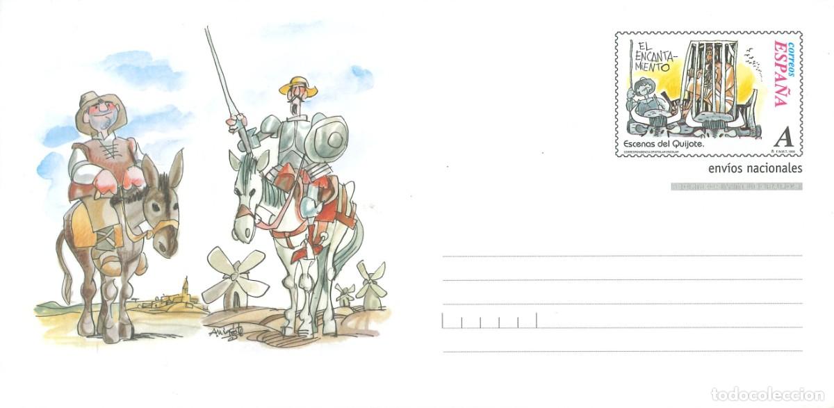 Sellos: SOBRE PREFANQUEADO - ESCENAS DEL QUIJOTE - TARIFA A - 1 - EL ENCANTAMIENTO (SIN USAR) (22'5 x 11)