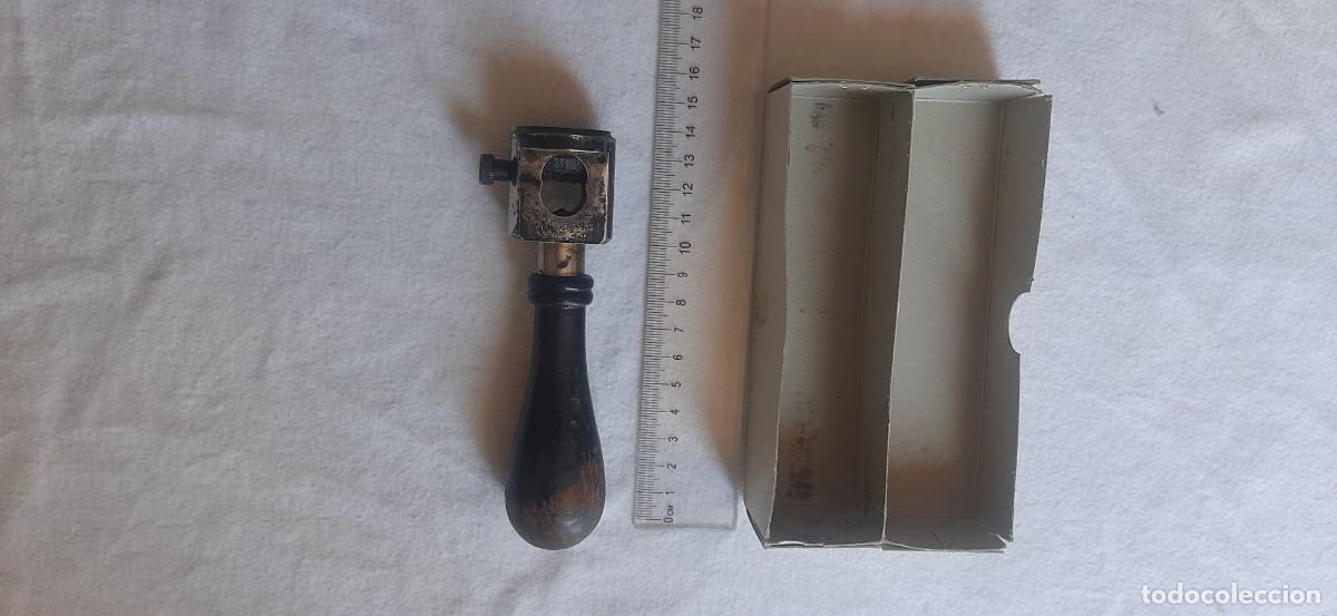 Sellos: MATASELLOS O CU&Ntilde;O MUY ANTIGUO.MADERA Y METAL.M&Aacute;LAGA.CON CAJA