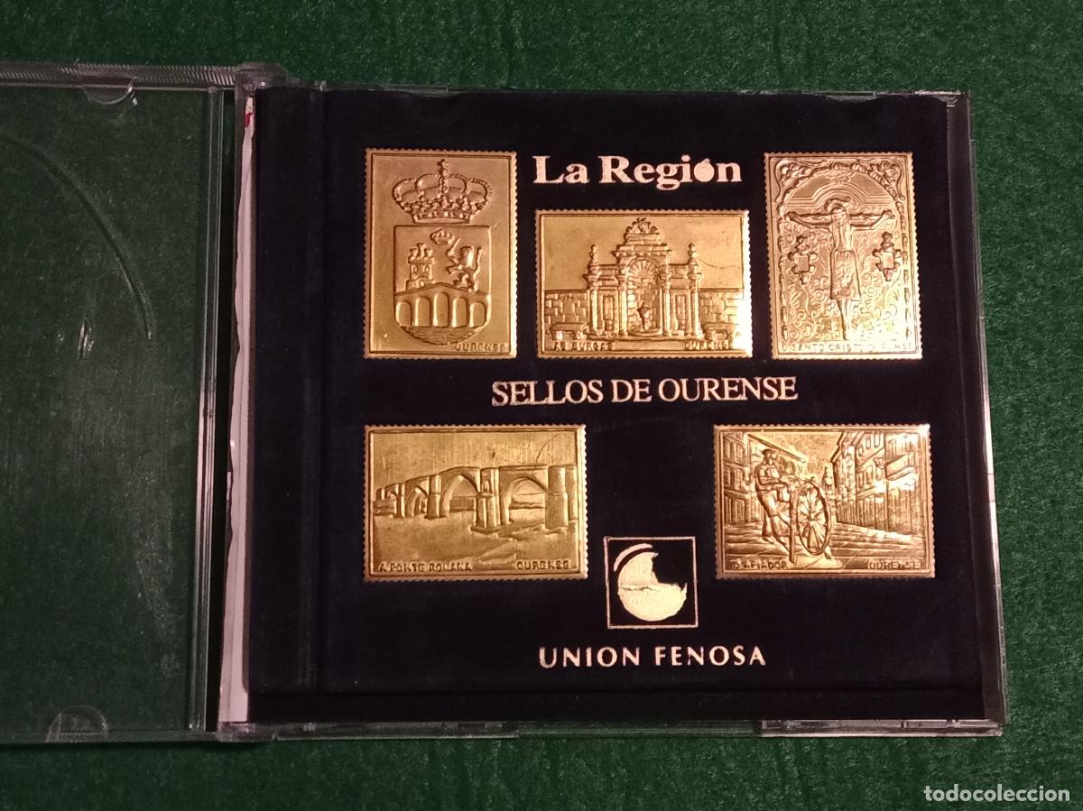 Sellos: Sellos de Ourense - Uni&oacute;n Fenosa - La Regi&oacute;n - Placas de Metal.