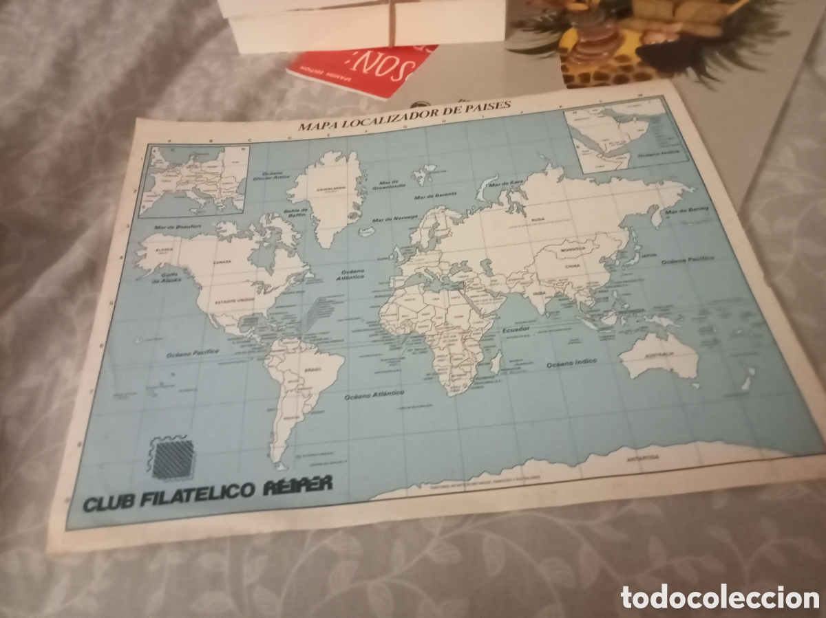 Sellos: Mapa localizador de pa&iacute;ses