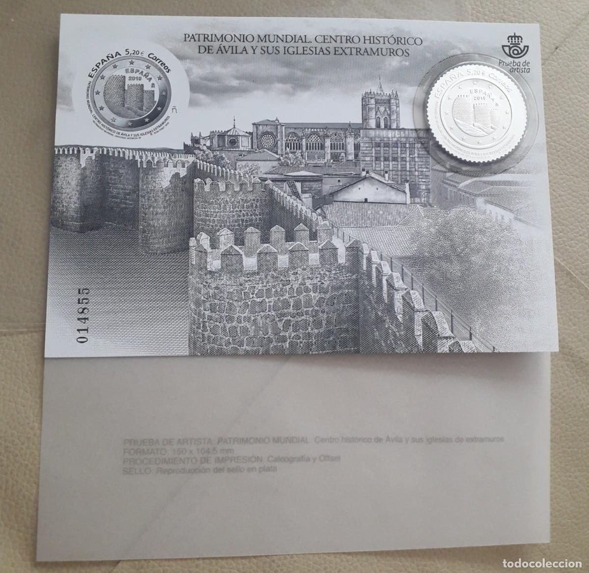 Sellos: Patrimonio mundial 2019. Avila. Prueba de artista.
