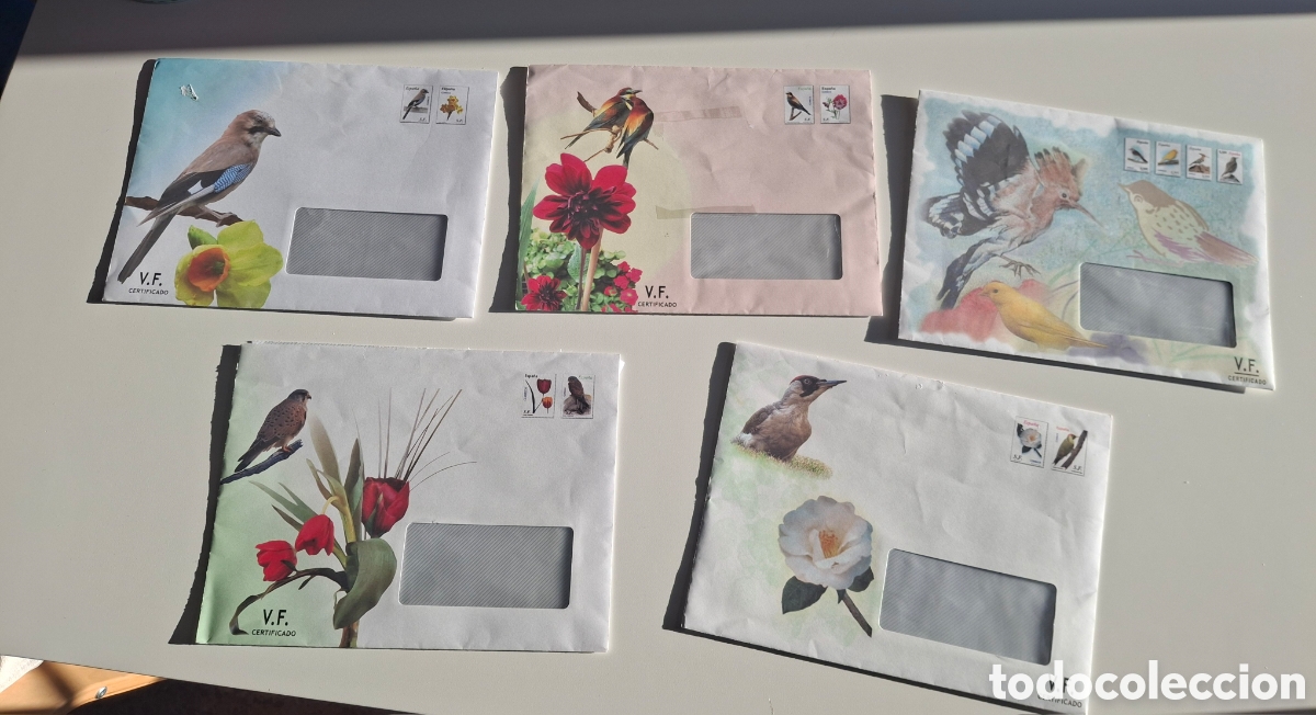 Stamps: 5 SOBREas (USADOS) DEL SERVICIO FILAT&Eacute;LICO
