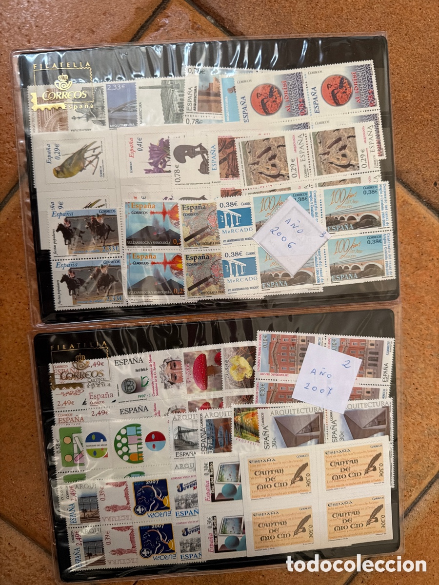 Sellos: Lote de sellos espa&ntilde;oles Correos 2006&ndash;2007 &ndash; Colecci&oacute;n filat&eacute;lica