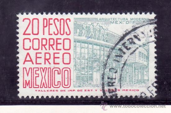 Sellos: mexico a 449 usada, arqutectura moderna, - Foto 1