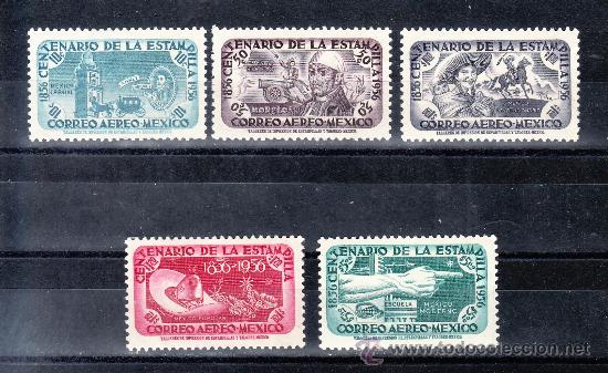 Sellos: mexico a 192/6 con charnela, centenario del sello, - Foto 1