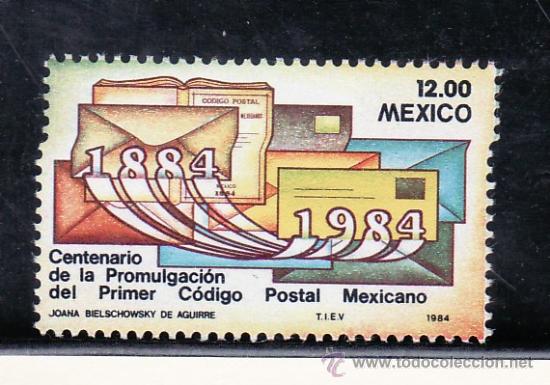 Sellos: mexico 1039 sin charnela, centenario del primer codigo postal de mexico, - Foto 1