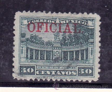 Sellos: mexico servicio 122b usada, sobrecargado, - Foto 1