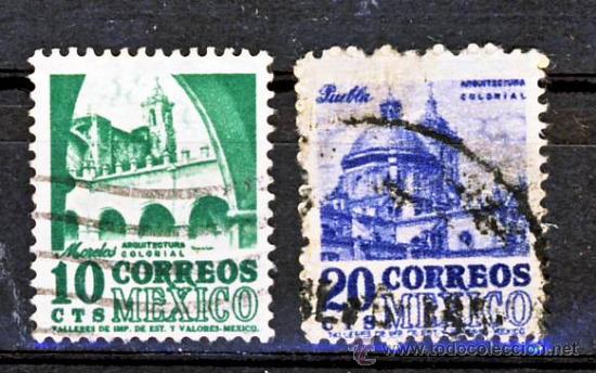 Sellos: MEXICO.- ARQUITECTURA COLONIAL.- (2) - Foto 1