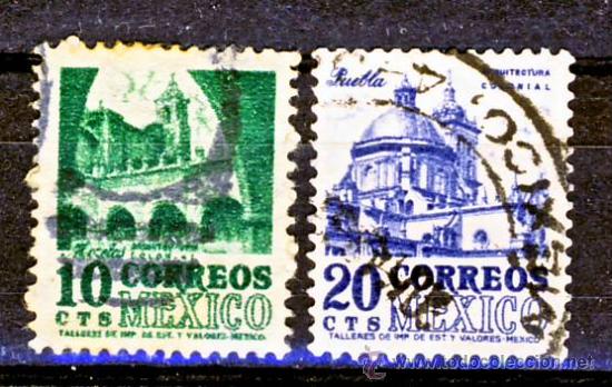 Sellos: MEXICO.- ARQUITECTURA COLONIAL.- (4) - Foto 1