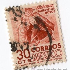 Sellos: 30 CTS CORREOS MÉXICO MICHOACAN DANZA DE LOS MOROS.. Lote 35598399