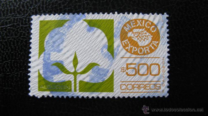 Sellos: sello usado de mexico, exportaciones, algodon - Foto 1
