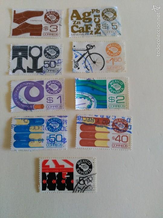 Sellos: 9 valores, usados. Exporta. - Foto 1
