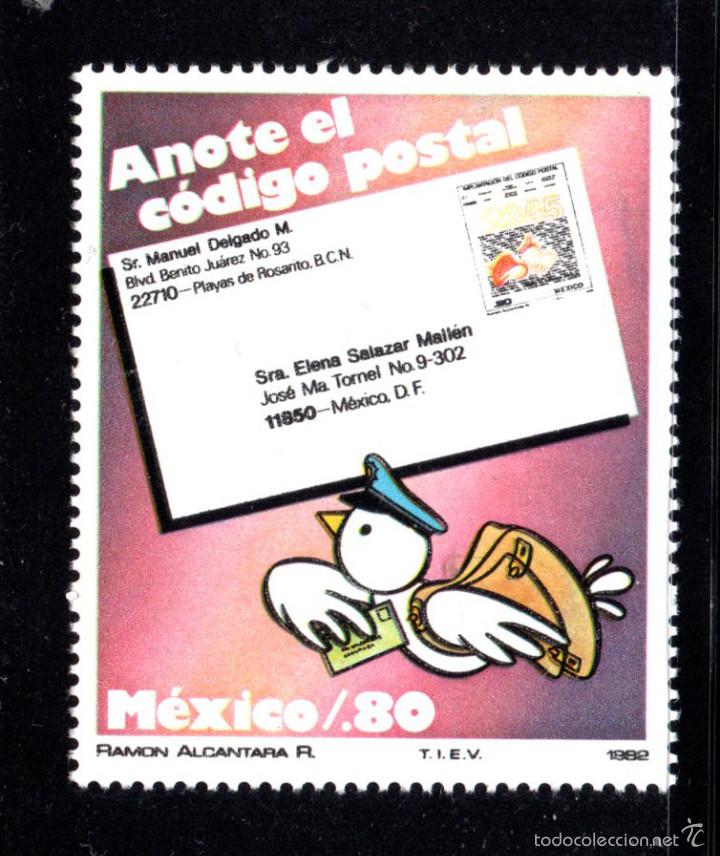 Sellos: M&Eacute;XICO 967** - A&Ntilde;O 1982 - C&Oacute;DIGO POSTAL - Foto 1