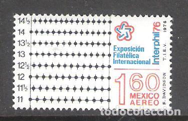 Sellos: M&Eacute;XICO A&eacute;reo 409** Exposici&oacute;n Filat&eacute;lica internacional Interphil 76. Completa - Foto 1